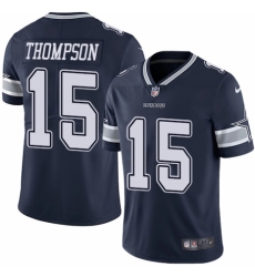 Men's Nike Dallas Cowboys #15 Deonte Thompson Navy Blue Team Color Vapor Untouchable Limited Player NFL Jersey