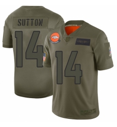 Women's Denver Broncos #14 Courtland Sutton Limited Camo 2019 Salute to Service Football Jersey