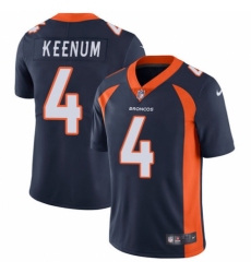 Men's Nike Denver Broncos #4 Case Keenum Navy Blue Alternate Vapor Untouchable Limited Player NFL Jersey