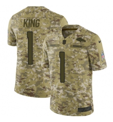 Men's Nike Denver Broncos #1 Marquette King Limited Camo 2018 Salute to Service NFL Jersey
