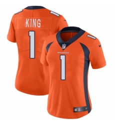 Women's Nike Denver Broncos #1 Marquette King Orange Team Color Vapor Untouchable Limited Player NFL Jersey