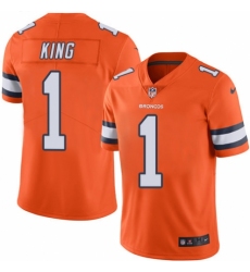 Youth Nike Denver Broncos #1 Marquette King Limited Orange Rush Vapor Untouchable NFL Jersey
