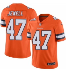 Youth Nike Denver Broncos #47 Josey Jewell Limited Orange Rush Vapor Untouchable NFL Jersey