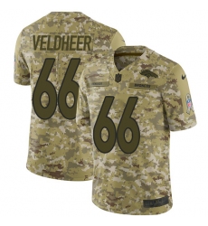 Men's Nike Denver Broncos #66 Jared Veldheer Limited Camo 2018 Salute to Service NFL Jersey