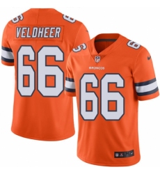 Youth Nike Denver Broncos #66 Jared Veldheer Limited Orange Rush Vapor Untouchable NFL Jersey