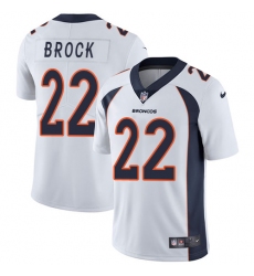 Youth Nike Denver Broncos #22 Tramaine Brock White Vapor Untouchable Limited Player NFL Jersey