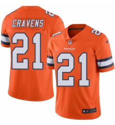 Youth Nike Denver Broncos #21 Su'a Cravens Limited Orange Rush Vapor Untouchable NFL Jersey