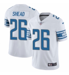 Youth Nike Detroit Lions #26 DeShawn Shead White Vapor Untouchable Limited Player NFL Jersey
