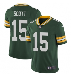 Men's Nike Green Bay Packers #15 JK Scott Green Team Color Vapor Untouchable Limited Player NFL Jersey