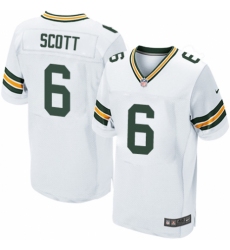 Men's Nike Green Bay Packers #6 JK Scott Elite White NFL Jersey