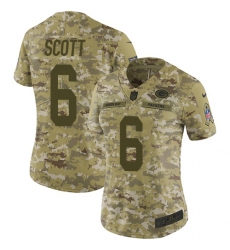 Women's Nike Green Bay Packers #6 JK Scott Limited Camo 2018 Salute to Service NFL Jersey