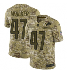 Men's Nike Detroit Lions #47 Tracy Walker Limited Camo 2018 Salute to Service NFL Jersey