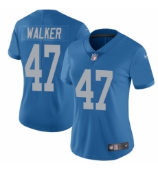 Women's Nike Detroit Lions #47 Tracy Walker Blue Alternate Vapor Untouchable Limited Player NFL Jersey