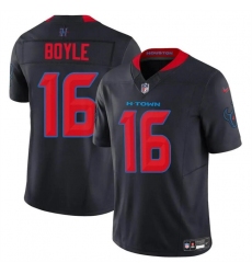 Men's Houston Texans #16 Tim Boyle Navy 2024 2nd Alternate F.U.S.E Vapor Stitched Jersey