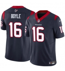 Men's Houston Texans #16 Tim Boyle Navy 2024 F.U.S.E Vapor Untouchable Stitched Football Jersey