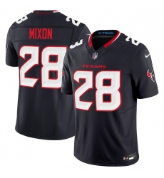 Men's Houston Texans #28 Joe Mixon Navy 2024 Vapor F.U.S.E. Limited Football Stitched Jersey