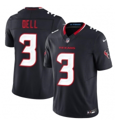 Men's Houston Texans #3 Tank Dell Navy 2024 Vapor F.U.S.E. Limited Football Stitched Jersey