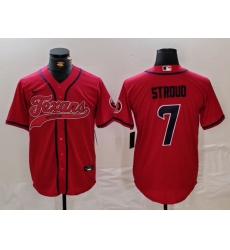 Men's Houston Texans #7 CJ Stroud Red Cool Base Stitched Baseball Jersey