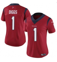 Women's Houston Texans #1 Stefon Diggs Red Vapor Untouchable Limited Stitched Jersey