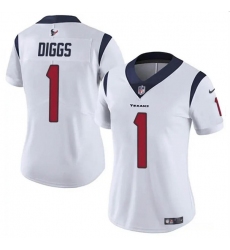 Women's Houston Texans #1 Stefon Diggs White Vapor Untouchable Limited Stitched Jersey