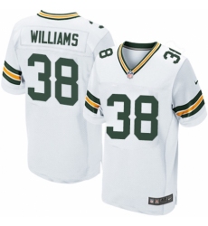 Men's Nike Green Bay Packers #38 Tramon Williams Elite White NFL Jersey