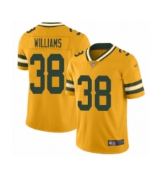 Women's Green Bay Packers #38 Tramon Williams Limited Gold Inverted Legend Football Jersey