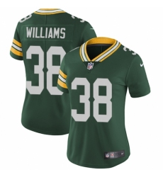 Women's Nike Green Bay Packers #38 Tramon Williams Green Team Color Vapor Untouchable Elite Player NFL Jersey