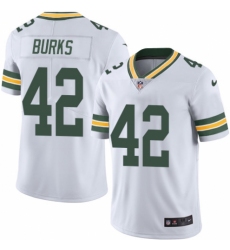 Men's Nike Green Bay Packers #42 Oren Burks White Vapor Untouchable Limited Player NFL Jersey