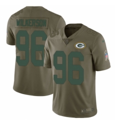 Men's Nike Green Bay Packers #96 Muhammad Wilkerson Limited Olive 2017 Salute to Service NFL Jersey