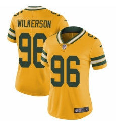 Women's Nike Green Bay Packers #96 Muhammad Wilkerson Limited Gold Rush Vapor Untouchable NFL Jersey