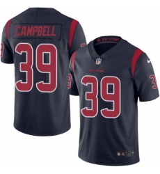 Men's Nike Houston Texans #39 Ibraheim Campbell Limited Olive/Gold 2017 Salute to Service NFL Jersey