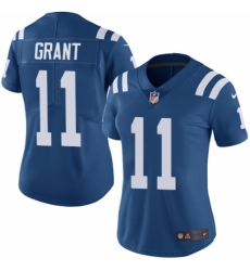 Women's Nike Indianapolis Colts #11 Ryan Grant Royal Blue Team Color Vapor Untouchable Limited Player NFL Jersey