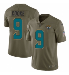 Youth Nike Jacksonville Jaguars #9 Logan Cooke Limited Olive 2017 Salute to Service NFL Jersey