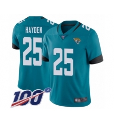 Men's Jacksonville Jaguars #25 D.J. Hayden Teal Green Alternate Vapor Untouchable Limited Player 100th Season Football Jersey
