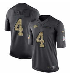 Men's Nike Kansas City Chiefs #4 Chad Henne Limited Black 2016 Salute to Service NFL Jersey