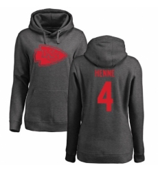 NFL Women's Nike Kansas City Chiefs #4 Chad Henne Ash One Color Pullover Hoodie