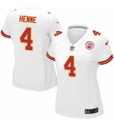 Women's Nike Kansas City Chiefs #4 Chad Henne Game White NFL Jersey
