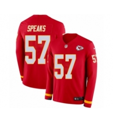 Youth Nike Kansas City Chiefs #57 Breeland Speaks Limited Red Therma Long Sleeve NFL Jersey