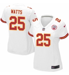 Women's Nike Kansas City Chiefs #25 Armani Watts Game White NFL Jersey