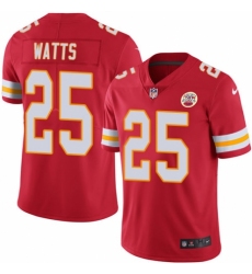 Youth Nike Kansas City Chiefs #25 Armani Watts Red Team Color Vapor Untouchable Limited Player NFL Jersey