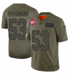 Men's Kansas City Chiefs #53 Anthony Hitchens Limited Camo 2019 Salute to Service Football Jersey