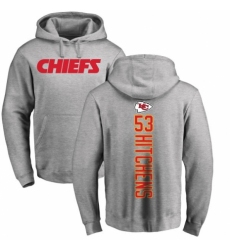 NFL Nike Kansas City Chiefs #53 Anthony Hitchens Ash Backer Pullover Hoodie