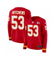 Women's Nike Kansas City Chiefs #53 Anthony Hitchens Limited Red Therma Long Sleeve NFL Jersey