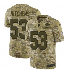 Youth Nike Kansas City Chiefs #53 Anthony Hitchens Limited Camo 2018 Salute to Service NFL Jersey