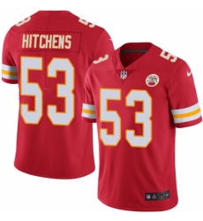 Youth Nike Kansas City Chiefs #53 Anthony Hitchens Red Team Color Vapor Untouchable Limited Player NFL Jersey
