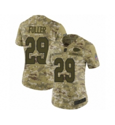 Women's Kansas City Chiefs #29 Kendall Fuller Limited Camo 2018 Salute to Service Football Jersey