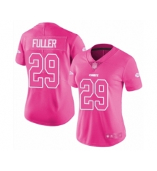 Women's Kansas City Chiefs #29 Kendall Fuller Limited Pink Rush Fashion Football Jersey
