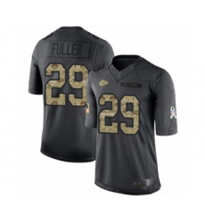 Youth Kansas City Chiefs #29 Kendall Fuller Limited Black 2016 Salute to Service Football Jersey