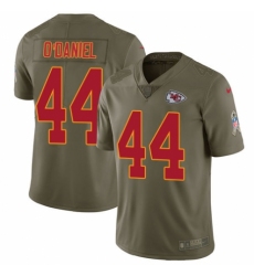 Youth Nike Kansas City Chiefs #44 Dorian O'Daniel Limited Olive 2017 Salute to Service NFL Jersey