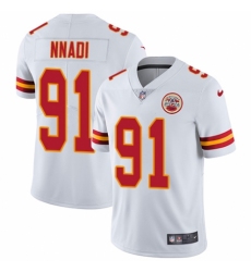 Youth Nike Kansas City Chiefs #91 Derrick Nnadi White Vapor Untouchable Limited Player NFL Jersey